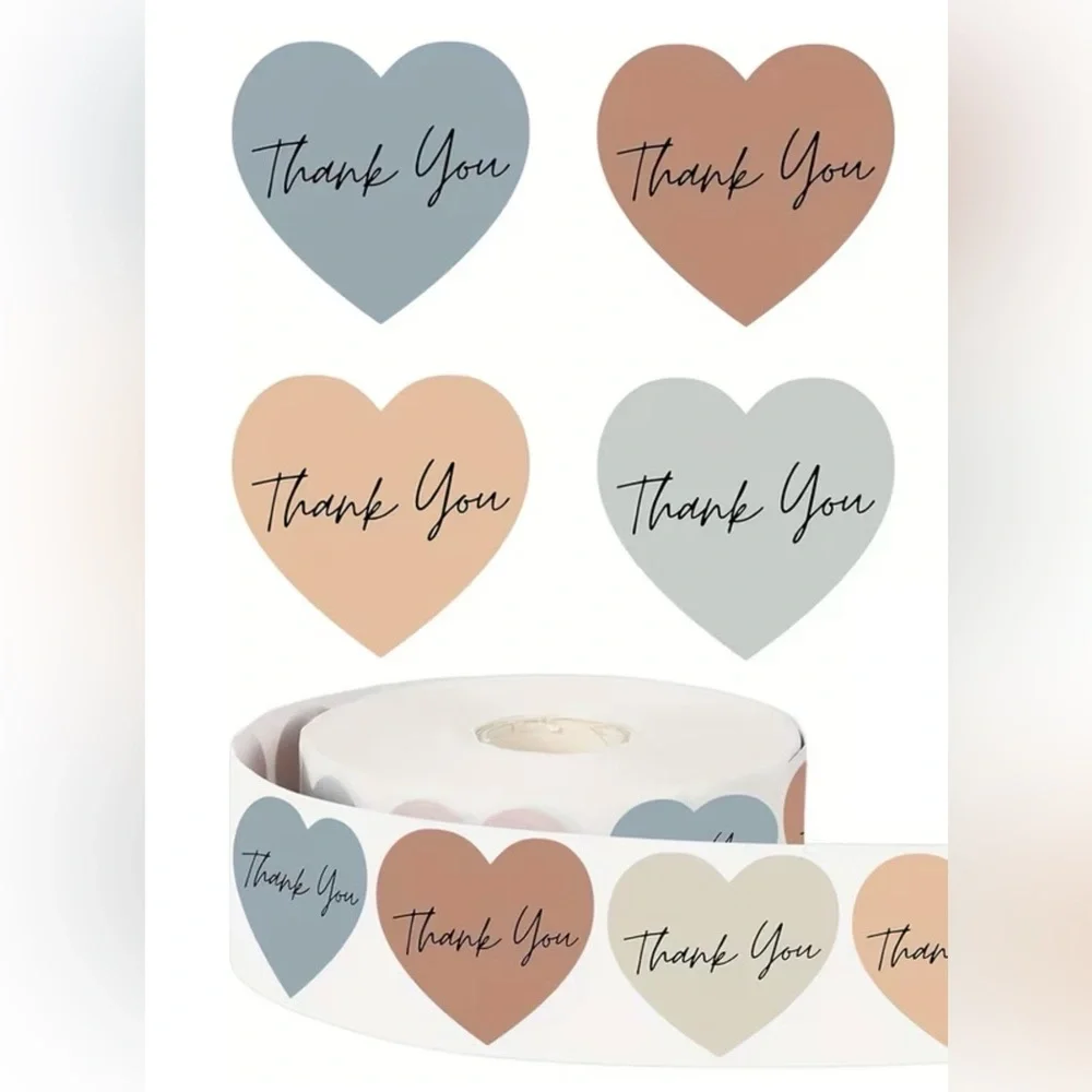 Thank You Design Stickers 100ct~ 1” (Boutique) ~NEW~ 2 For $12